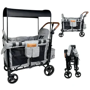 Foldable 2-Seat Stroller